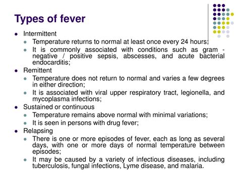 12 Common Types Of Fever 12 Common Types Of Fever