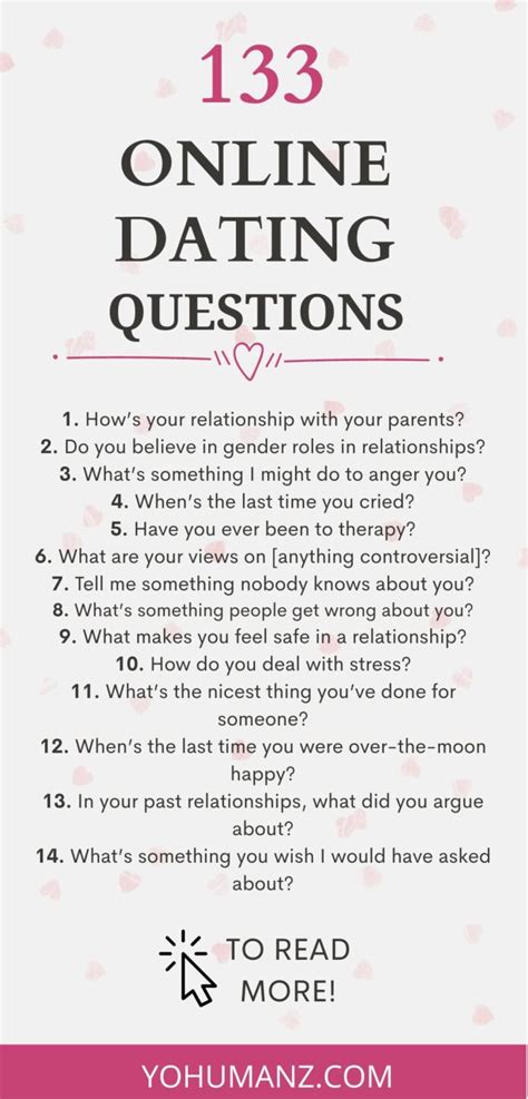 133 Online Dating Questions To Know If They Re The One