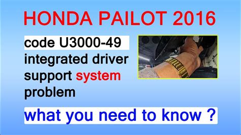 2016 Honda Honda Pailot Code U3000 49 Fixed What You Need To Know 2016 Honda Honda Pailot Code U3000 49 Fixed What You Need To Know