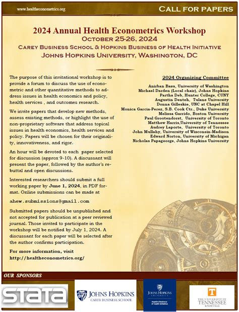 2024 Annual Health Econometric Workkshop
