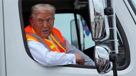2024 Election Updates Trump Rides To Rally In Marked Garbage Truck