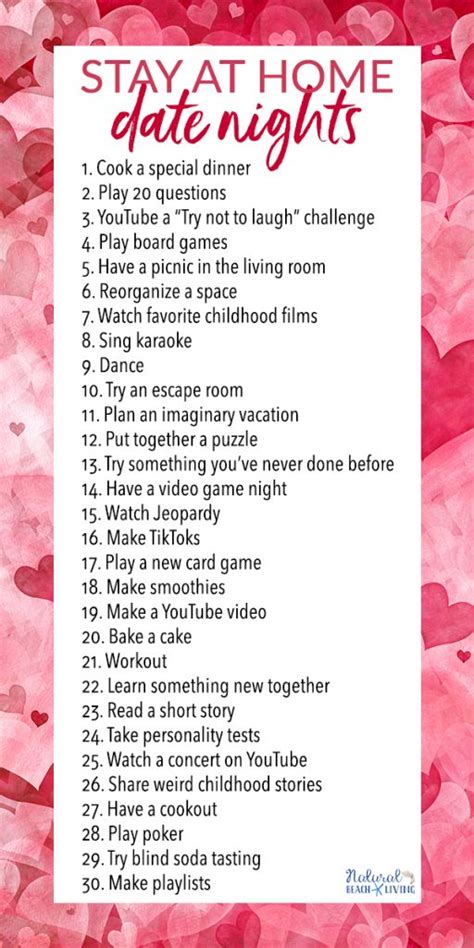 30 Date Night Ideas Married Couples Love Natural Beach Living Cute 30 Date Night Ideas Married Couples Love Natural Beach Living Cute