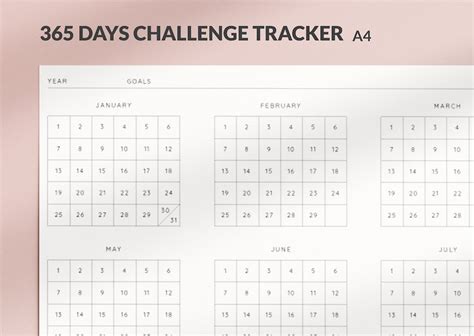 365 Days Challenge Printable Pdf Minimal And Clean Goal Etsy 365 Days Challenge Printable Pdf Minimal And Clean Goal Etsy