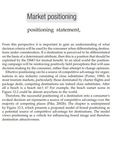 9 Positioning Statement Examples Pdf Word Google Docs Examples