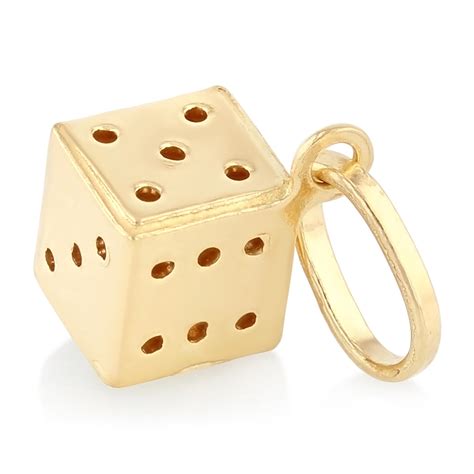A 14K Yellow Gold Dice Charm 0 9G Total Weight 0 6Cm X 0 6Cm Ref A S A 14K Yellow Gold Dice Charm 0 9G Total Weight 0 6Cm X 0 6Cm Ref A S