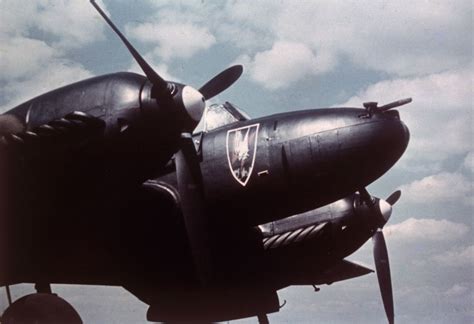 A Unique Color Shot Of A Bf 110 Night Fighter Of The I Njg 1 At Venlo A Unique Color Shot Of A Bf 110 Night Fighter Of The I Njg 1 At Venlo