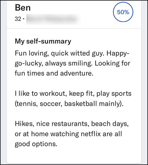 Dating Profile About Myself Sample