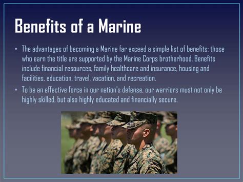 Advantages Of Being A Marine