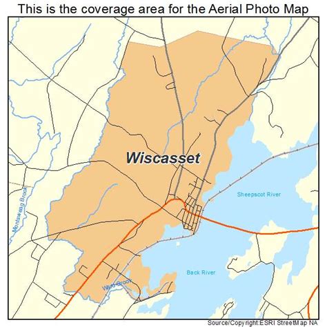 Aerial Photography Map Of Wiscasset Me Maine