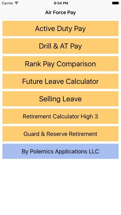 Air Force Pay Calculators By Polemics Applications Llc Air Force Pay Calculators By Polemics Applications Llc