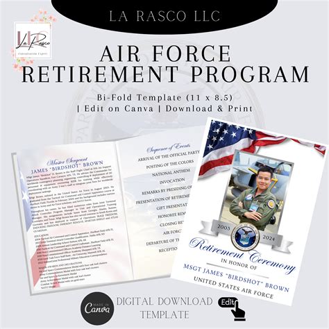 Air Force Retirement Program Personal Photo Template Etsy Air Force Retirement Program Personal Photo Template Etsy