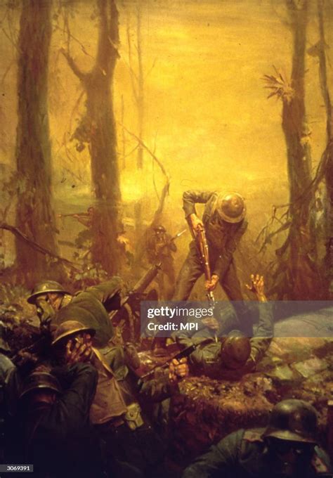 American Soldiers In The Battle Of Belleau Wood During World War I American Soldiers In The Battle Of Belleau Wood During World War I