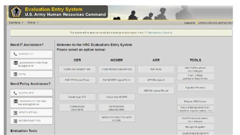 Army Evaluation Entry System