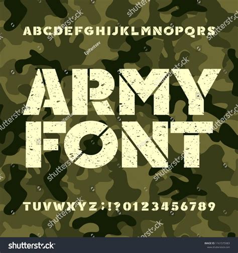 Army Font Alphabet Embroidery Design Army Font Alphabet Embroidery Design