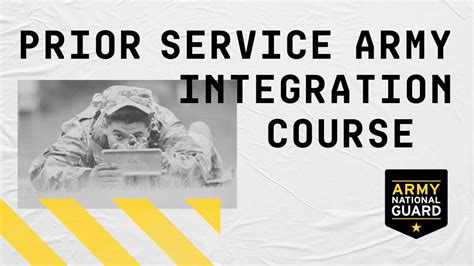Army National Guard Prior Service Army Integration Course 60 Second