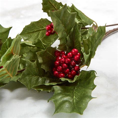 Artificial Holly Stem Picks Sprays Floral Supplies Craft Artificial Holly Stem Picks Sprays Floral Supplies Craft