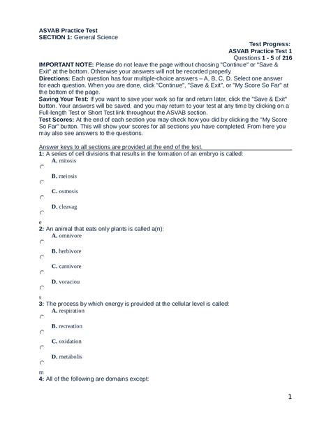 Asvab Extra Sample Test 1 Word Knowledge Paragraph Comprehension Asvab Extra Sample Test 1 Word Knowledge Paragraph Comprehension