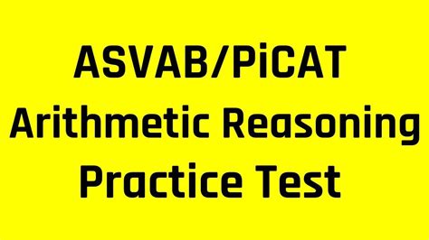 Asvab Picat Afqt Practice Test The Arithmetic Reasoning Subtest Free Asvab Picat Afqt Practice Test The Arithmetic Reasoning Subtest Free