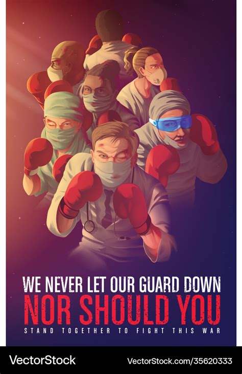 Awareness Poster To Encourage Healthcare Workers Vector Image Awareness Poster To Encourage Healthcare Workers Vector Image