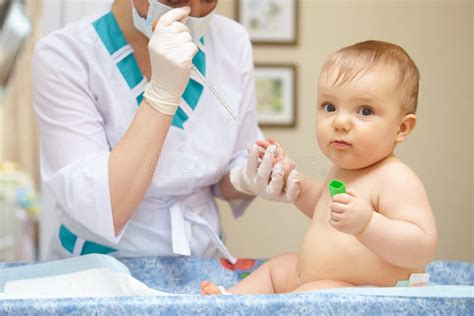 Baby Healthcare And Treatment Medical Research Blood Tests Stock Baby Healthcare And Treatment Medical Research Blood Tests Stock