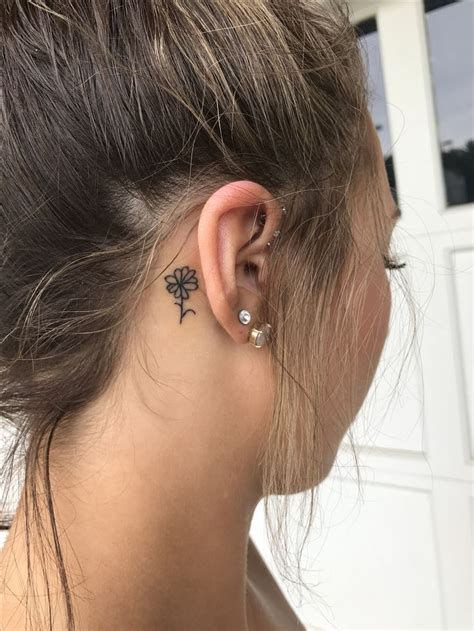 Back Of Ear Tattoo