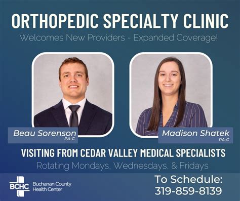 Bchc Orthopedic Clinic Welcomes New Providers Expands Coverage Bchc Orthopedic Clinic Welcomes New Providers Expands Coverage