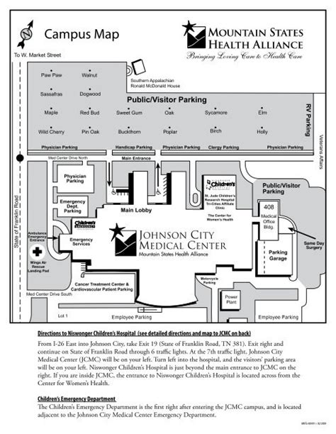 Campus Map Mountain States Health Alliance Campus Map Mountain States Health Alliance