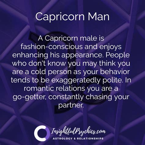 Capricorn Characteristics Male Capricorn Characteristics Male