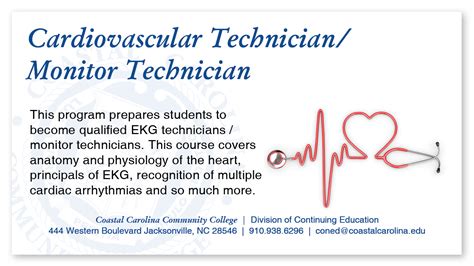 Cardiovascular Technician Monitor Coastal Carolina Community College Cardiovascular Technician Monitor Coastal Carolina Community College