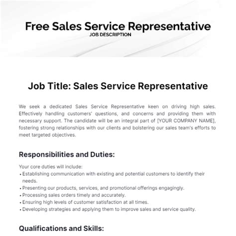 Cargo Representative Job Description
