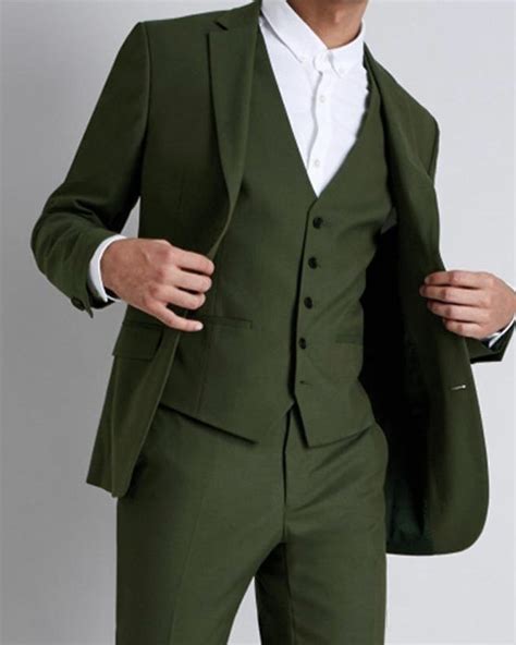 Cb0515 Army Green 3 Pieces Prom Suits Outfits Formal Dress Suit For Men Cb0515 Army Green 3 Pieces Prom Suits Outfits Formal Dress Suit For Men