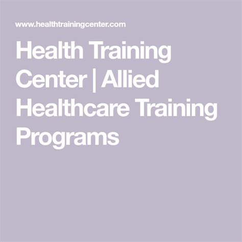 Center For Allied Health Education Healthcare Education Programs In Center For Allied Health Education Healthcare Education Programs In