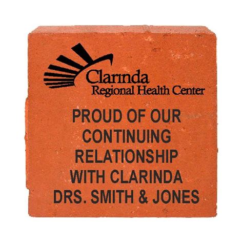 Clarinda Regional Health Center Buy A Brick Fundraiser Clarinda Regional Health Center Buy A Brick Fundraiser
