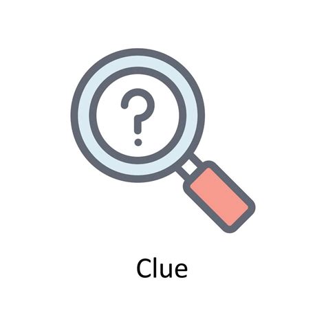Clue Vector Fill Outline Icons Simple Stock Illustration Stock