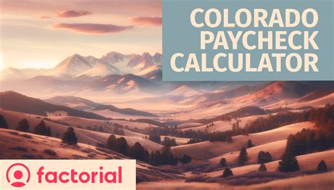 Colorado Paycheck Calculator Calculate Net Income Colorado Paycheck Calculator Calculate Net Income