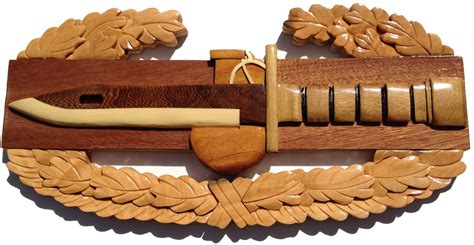 Combat Action Badge Wood Plaque Combat Action Badge Wood Plaque