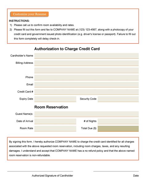 Credit Card Authorization Form Template Word Cardtemplate My Id Credit Card Authorization Form Template Word Cardtemplate My Id