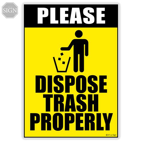 Dispose Trash Properly Sign Laminated Signage A4 A5 Size Lazada Ph Dispose Trash Properly Sign Laminated Signage A4 A5 Size Lazada Ph