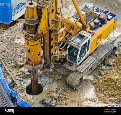 Drilling Machine At Construction Site Stock Photo Alamy Drilling Machine At Construction Site Stock Photo Alamy