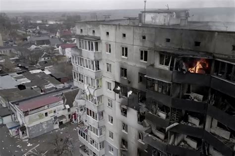 Drone Footage Shows Borodyanka Ukraine Bombing Destruction Drone Footage Shows Borodyanka Ukraine Bombing Destruction
