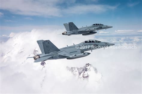 Ea 18G Growlers Little Tahoma On Mount Rainier Washington Fighter