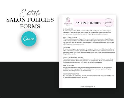 Editable Salon Policies Template Editable Spa Policies Template Editable Salon Policies Template Editable Spa Policies Template