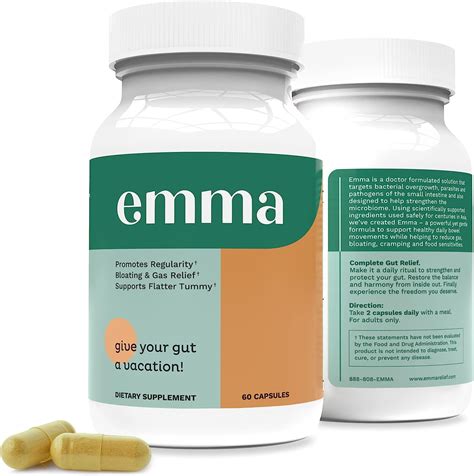 Emma Supplement For Gut Health Gas And Bloating Relief Constipation Emma Supplement For Gut Health Gas And Bloating Relief Constipation