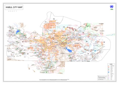Extremely Detailed Map Of Kabul City Including Police Districts And Extremely Detailed Map Of Kabul City Including Police Districts And