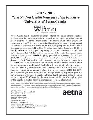 Fillable Online Vpul Upenn 2012 2013 Penn Student Health Insurance Fillable Online Vpul Upenn 2012 2013 Penn Student Health Insurance