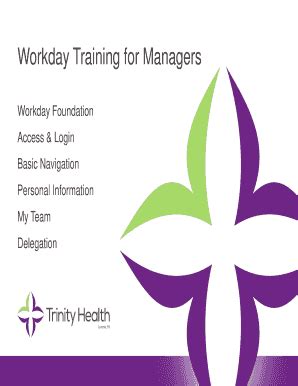 Fillable Online Workday Trinity Health Workday Training For Managers Fillable Online Workday Trinity Health Workday Training For Managers