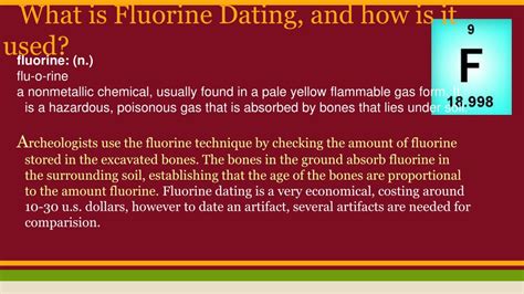 Fluorine Dating Method