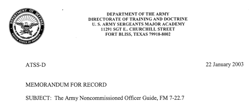 Fm 7 22 7 The Army Noncommissioned Officer Guide Pocket Size Fm 7 22 7 The Army Noncommissioned Officer Guide Pocket Size