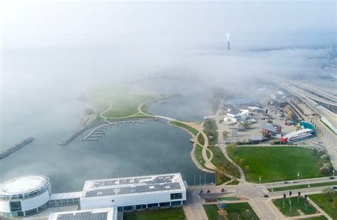 Fog Settles Over The Lakefront In Downtown Milwaukee Fog Settles Over The Lakefront In Downtown Milwaukee