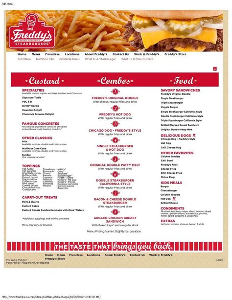 Freddy S Frozen Custard Menu Urbanspoon Zomato Freddy S Frozen Custard Menu Urbanspoon Zomato